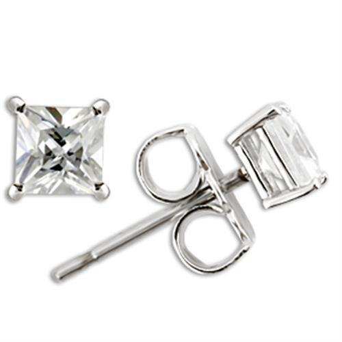 ALAMODE RHODIUM 925 STERLING SILVER EARRINGS