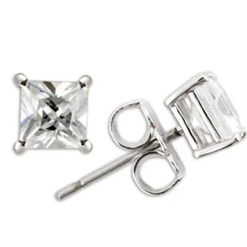 ALAMODE RHODIUM 925 STERLING SILVER EARRINGS