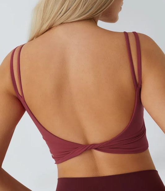 DOUBLE STRAPS CROPPED YOGA TANK TOP