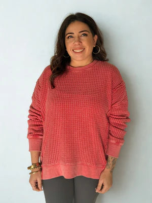 DESERT DAWN MINERAL WASHED THERMAL PULLOVER