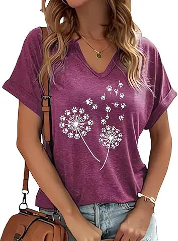 VINTAGE FLOWERS V NECK SHIRT